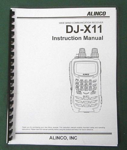 Alinco x11 instruction - dj-x11,