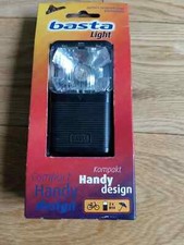 NOS BASTA CYCLE BATTERY HEAD LIGHT VINTAGE ORIGINAL CLASSIC COMPACT HANDY DESIGN