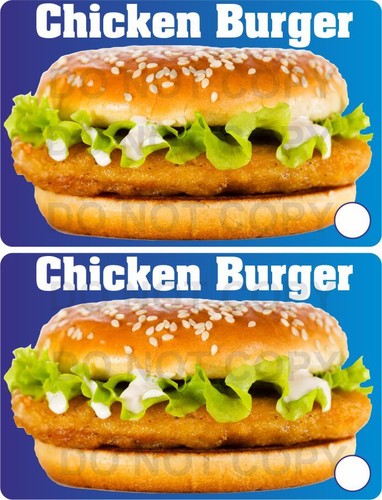 Chicken burger stickers set - burger,