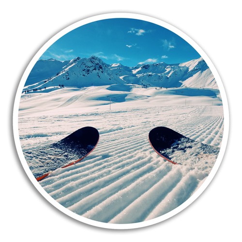 10cm ski mountains vinyl - ski,