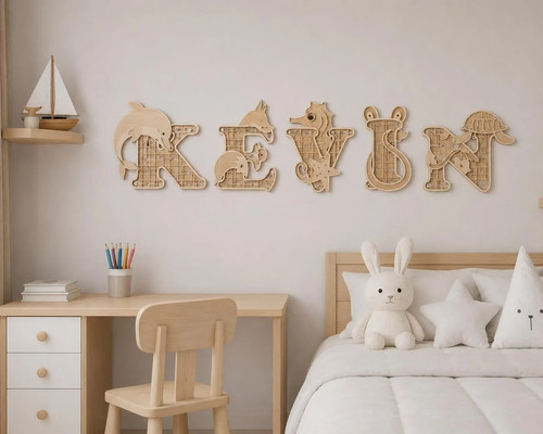 Personalized wooden name sign - name,