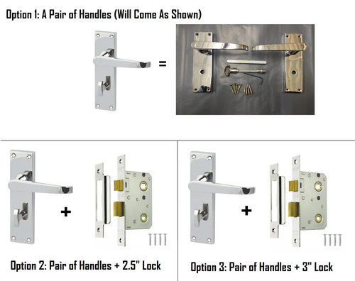 Chrome bathroom door - door, handle