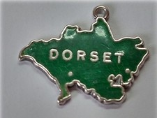 Sterling silver 925 Dorset map