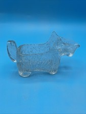 Vtg Scottie Dog Clear Glass