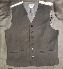 Rare Vintage Volkswagen Men's Large Drivers Wanted Vest Wool Polyester Black Whi