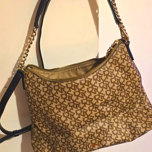 Dkny beige brown monogram - dkny,