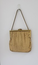 Vintage Gold Tone  Purse Hand Bag Evening Bag Handbag