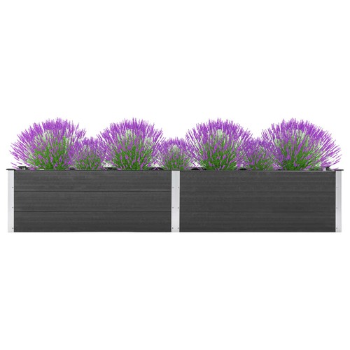 Grey wpc raised garden bed - grey,