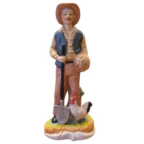 Vintage ceramic farmer - 7.5",