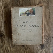 Original 1920’s 🔥 RARE 🔥 Train Puzzle 🔥 COMPLETE w/ Box 🔥 G.W.R Torbay