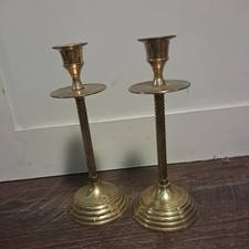 Pair of vintage antique brass