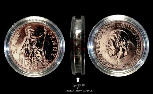 1926 half penny polished in - polished,