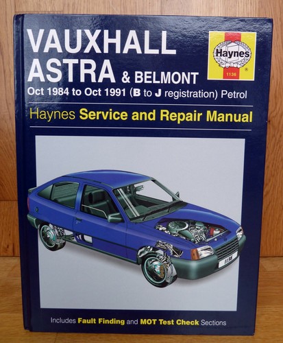 Haynes manual vauxhal astra - vauxhal,