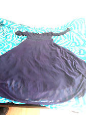 Navy blue  umbrella dress abaya 