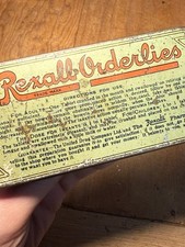 Vintage Rexall Orderlies Tin – United Drug Co – Gentle Laxative – c.1920s-30s