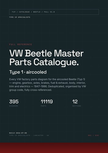 Beetle master parts catalogue - master,