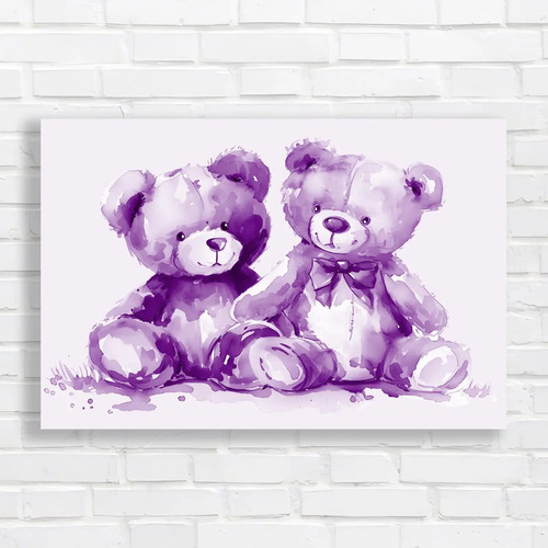 Cute teddy bears purple - teddy,