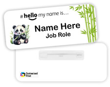Hello My Name Is Badge Student Nurse Midwife GP Doctor Cute Panda Bamboo D1