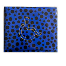 Leather disabled parking - pu,