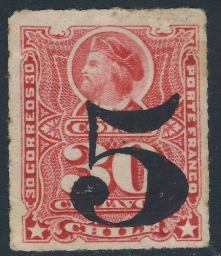 Chile 1900 surcharge 30c - chile,