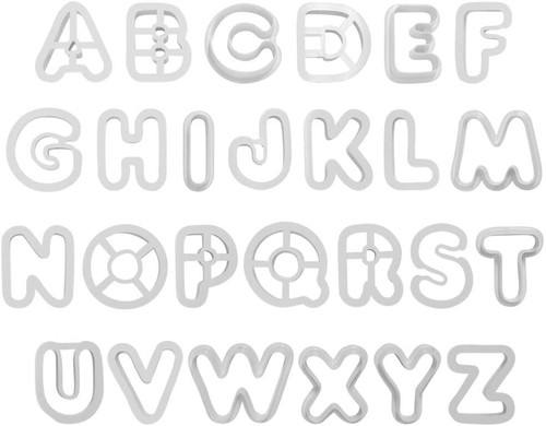 Pme alphabet cutters - cutters, for