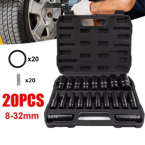 20pcs deep impact socket set - deep,