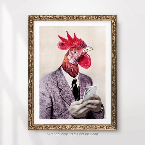 Funny animal art print - funny, poster