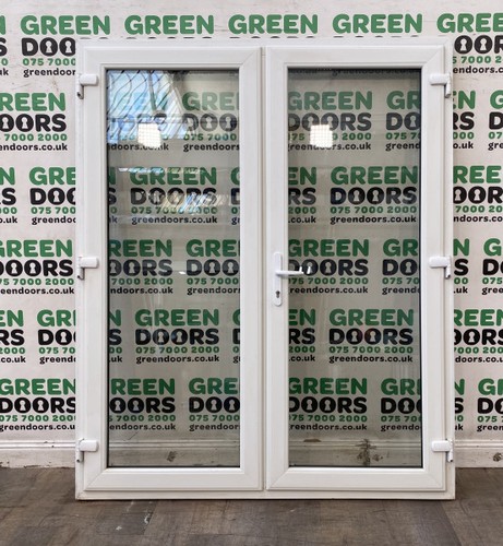 Wide white french doors - french, upvc