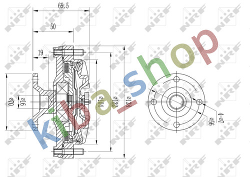 Fan clutch fits daihatsu - fan,
