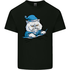 A Cat In Bed Under the Duvet Kids T-Shirt Childrens