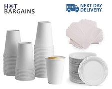 100 x 7oz White Paper Cups