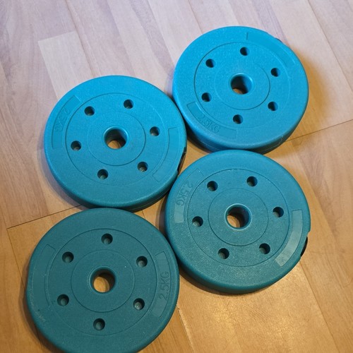 Green 5kg weight plates 1 - 4,