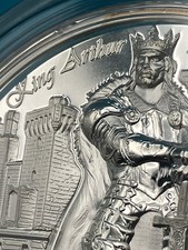 2016 COOK ISLANDS CAMELOT KING ARTHUR 2OZ ULTRA HIGH RELIEF 999 SILVER COIN