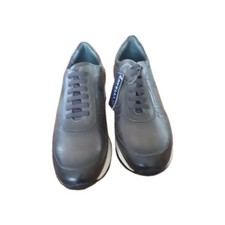 Men’s Leather Trainers, Forest Blue & Tan ,UK 8 EU 42 ,Smart Casual Shoes, New