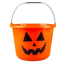 Halloween Candy Bucket Sweet Jumbo Loot Bucket Trick or Treat Bucket Orange