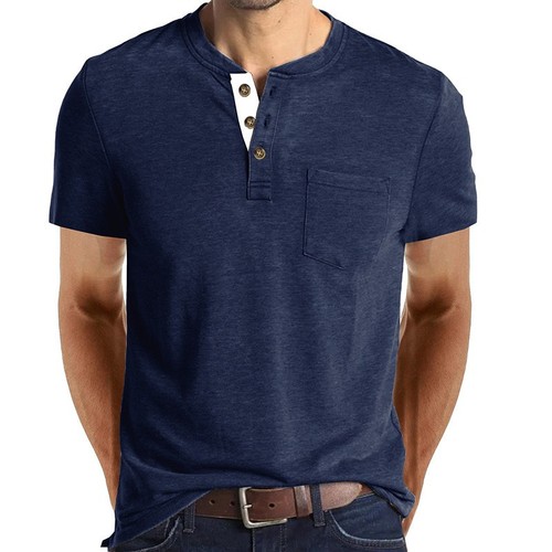 Men short sleeve henley - men,