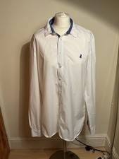 Thomas Pink  white shirt l/s  large slim good condition used