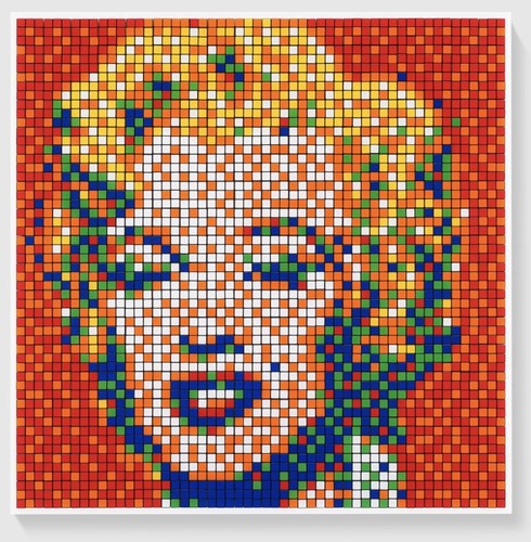 Space invader rubik shot red - space,