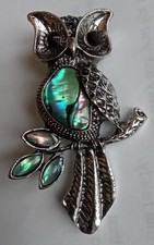 Vintage style silver owl - silver,