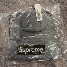 Supreme Box Logo Beanie FW23 - Camo Ash Grey - In Hand - Ready To Ship ✅