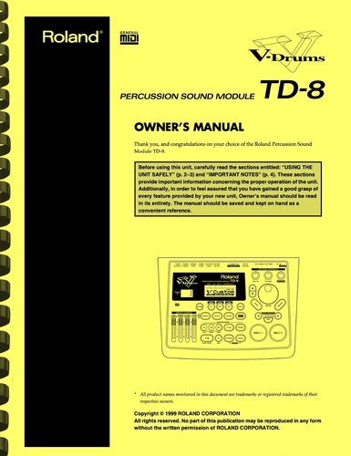 Roland percussion sound - roland, td-8