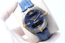 Breitling Aerospace 40mm Steel & Gold Titanium Blue Dial F56062 Men's Watch