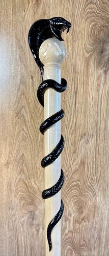 Handmade black snake walking - black,