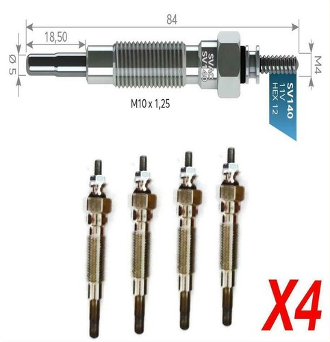 Svac heater glow plugs for - 4x,