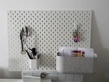 IKEA Pegboard Wall Mounted Notice Board Wardrobe Message board Black /white