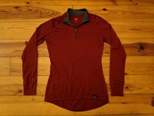 ISOBAA MENS RED ZIP NECK WOOL