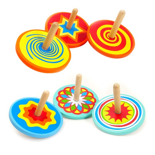 Mini wooden spinning - spinning, top