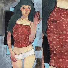 "Sketch Of Rhomboid" 11x7in