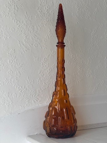 Vintage empoli amber coloured - vintage, amber-coloured