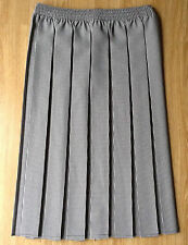 NEW LADIES BOX PLEAT BLACK WHITE FINE HOUNDSTOOTH CHECK ELASTICATED SKIRT